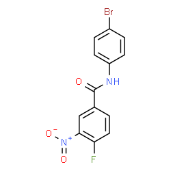 ChemSpider 2D Image | N-(4-Bromophenyl)-4-fluoro-3-nitrobenzamide | C13H8BrFN2O3