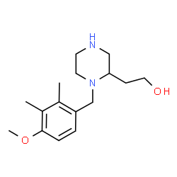 ChemSpider 2D Image | 2-[1-(4-Methoxy-2,3-dimethylbenzyl)-2-piperazinyl]ethanol | C16H26N2O2