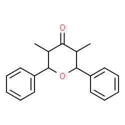 ChemSpider 2D Image | 3,5-Dimethyl-2,6-diphenyltetrahydro-4H-pyran-4-one | C19H20O2