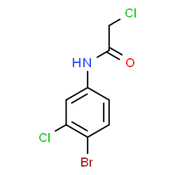 ChemSpider 2D Image | N-(4-Bromo-3-chlorophenyl)-2-chloroacetamide | C8H6BrCl2NO