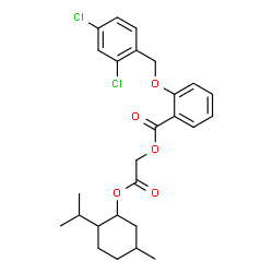 ChemSpider 2D Image | 2-[(2-Isopropyl-5-methylcyclohexyl)oxy]-2-oxoethyl 2-[(2,4-dichlorobenzyl)oxy]benzoate | C26H30Cl2O5