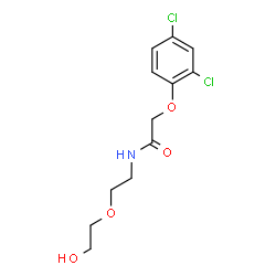 ChemSpider 2D Image | 2-(2,4-Dichlorophenoxy)-N-[2-(2-hydroxyethoxy)ethyl]acetamide | C12H15Cl2NO4