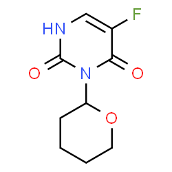ChemSpider 2D Image | 5-Fluoro-3-(tetrahydro-2H-pyran-2-yl)-2,4(1H,3H)-pyrimidinedione | C9H11FN2O3