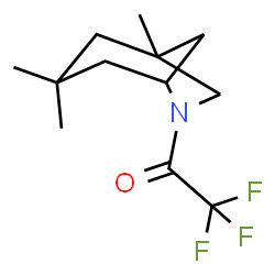 ChemSpider 2D Image | 2,2,2-Trifluoro-1-(1,3,3-trimethyl-6-azabicyclo[3.2.1]oct-6-yl)ethanone | C12H18F3NO
