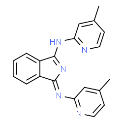 ChemSpider 2D Image | (1Z)-N-(4-Methyl-2-pyridinyl)-1-[(4-methyl-2-pyridinyl)imino]-1H-isoindol-3-amine | C20H17N5