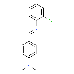 ChemSpider 2D Image | 4-{(E)-[(2-Chlorophenyl)imino]methyl}-N,N-dimethylaniline | C15H15ClN2