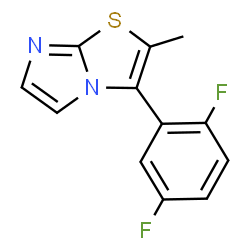 ChemSpider 2D Image | 3-(2,5-Difluorophenyl)-2-methylimidazo[2,1-b][1,3]thiazole | C12H8F2N2S