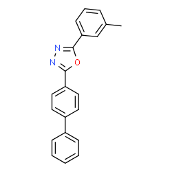 ChemSpider 2D Image | 2-(4-Biphenylyl)-5-(3-methylphenyl)-1,3,4-oxadiazole | C21H16N2O