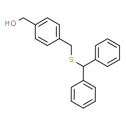 ChemSpider 2D Image | (4-{[(Diphenylmethyl)sulfanyl]methyl}phenyl)methanol | C21H20OS