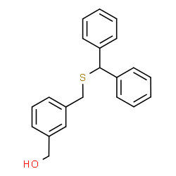 ChemSpider 2D Image | (3-{[(Diphenylmethyl)sulfanyl]methyl}phenyl)methanol | C21H20OS