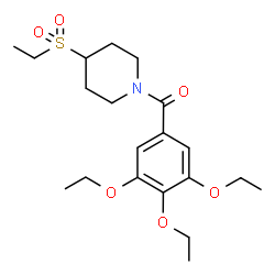 ChemSpider 2D Image | [4-(Ethylsulfonyl)-1-piperidinyl](3,4,5-triethoxyphenyl)methanone | C20H31NO6S