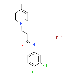 ChemSpider 2D Image | 1-{3-[(3,4-Dichlorophenyl)amino]-3-oxopropyl}-4-methylpyridinium bromide | C15H15BrCl2N2O