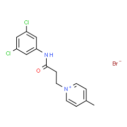 ChemSpider 2D Image | 1-{3-[(3,5-Dichlorophenyl)amino]-3-oxopropyl}-4-methylpyridinium bromide | C15H15BrCl2N2O