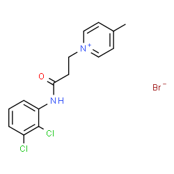 ChemSpider 2D Image | 1-{3-[(2,3-Dichlorophenyl)amino]-3-oxopropyl}-4-methylpyridinium bromide | C15H15BrCl2N2O