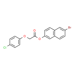 ChemSpider 2D Image | 6-Bromo-2-naphthyl (4-chlorophenoxy)acetate | C18H12BrClO3