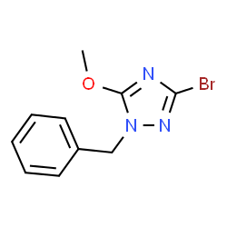 ChemSpider 2D Image | 1-Benzyl-3-bromo-5-methoxy-1H-1,2,4-triazole | C10H10BrN3O
