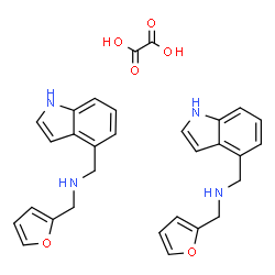 ChemSpider 2D Image | N-(2-furylmethyl)-1-(1H-indol-4-yl)methanamine; oxalic acid | C30H30N4O6