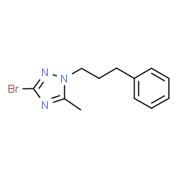 ChemSpider 2D Image | 3-bromo-5-methyl-1-(3-phenylpropyl)-1,2,4-triazole | C12H14BrN3