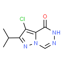 ChemSpider 2D Image | 3-Chloro-2-isopropylpyrazolo[1,5-d][1,2,4]triazin-4-ol | C8H9ClN4O
