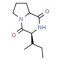 ChemSpider 2D Image | (3S,5R)-3-sec-butyl-2,3,6,7,8,8a-hexahydropyrrolo[1,2-a]pyrazine-1,4-dione | C11H18N2O2