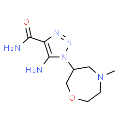 ChemSpider 2D Image | 5-Amino-1-(4-methyl-1,4-oxazepan-6-yl)-1H-1,2,3-triazole-4-carboxamide | C9H16N6O2