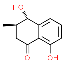 ChemSpider 2D Image | (3R,4S)-4,8-Dihydroxy-3-methyl-3,4-dihydro-1(2H)-naphthalenone | C11H12O3