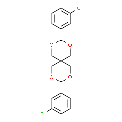 ChemSpider 2D Image | 3,9-Bis(3-chlorophenyl)-2,4,8,10-tetraoxaspiro[5.5]undecane | C19H18Cl2O4