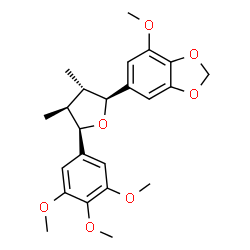 ChemSpider 2D Image | (7R,8S,7'S,8'S)-4',5'-methylenedioxy-3,4,5,3'-tetramethoxy-7,7'-epoxylignan | C23H28O7