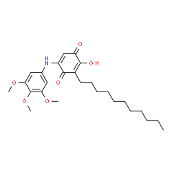 ChemSpider 2D Image | 2-Hydroxy-5-[(3,4,5-trimethoxyphenyl)amino]-3-undecyl-1,4-benzoquinone | C26H37NO6