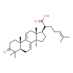ChemSpider 2D Image | 3-Oxolanosta-7,9(11),24-trien-21-oic acid | C30H44O3