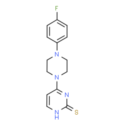 ChemSpider 2D Image | 4-[4-(4-Fluorophenyl)-1-piperazinyl]-2(1H)-pyrimidinethione | C14H15FN4S