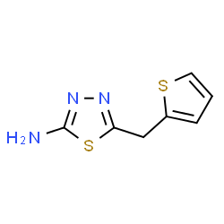 ChemSpider 2D Image | 5-(2-Thienylmethyl)-1,3,4-thiadiazol-2-amine | C7H7N3S2