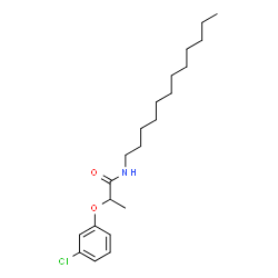 ChemSpider 2D Image | 2-(3-Chlorophenoxy)-N-dodecylpropanamide | C21H34ClNO2