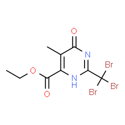 ChemSpider 2D Image | Ethyl 5-methyl-6-oxo-2-(tribromomethyl)-3,6-dihydro-4-pyrimidinecarboxylate | C9H9Br3N2O3