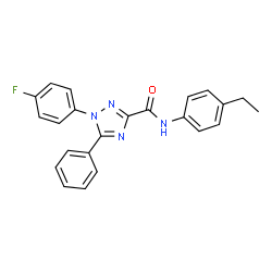 ChemSpider 2D Image | N-(4-Ethylphenyl)-1-(4-fluorophenyl)-5-phenyl-1H-1,2,4-triazole-3-carboxamide | C23H19FN4O