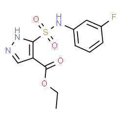 ChemSpider 2D Image | Ethyl 5-[(3-fluorophenyl)sulfamoyl]-1H-pyrazole-4-carboxylate | C12H12FN3O4S