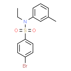 ChemSpider 2D Image | 4-Bromo-N-ethyl-N-(3-methylphenyl)benzenesulfonamide | C15H16BrNO2S