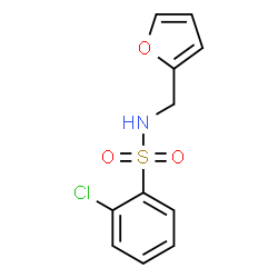 ChemSpider 2D Image | 2-Chloro-N-(2-furylmethyl)benzenesulfonamide | C11H10ClNO3S