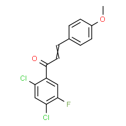 ChemSpider 2D Image | 1-(2,4-Dichloro-5-fluorophenyl)-3-(4-methoxyphenyl)-2-propen-1-one | C16H11Cl2FO2