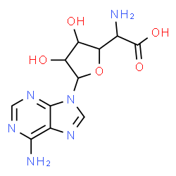 ChemSpider 2D Image | 9-(5-Amino-5-deoxyhexofuranuronosyl)-9H-purin-6-amine | C11H14N6O5