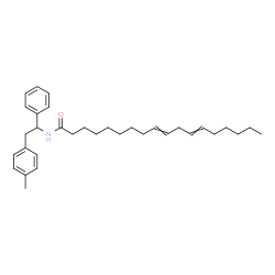 ChemSpider 2D Image | N-[2-(4-Methylphenyl)-1-phenylethyl]-9,12-octadecadienamide | C33H47NO