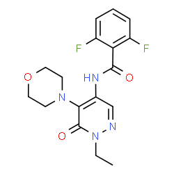ChemSpider 2D Image | N-[1-Ethyl-5-(4-morpholinyl)-6-oxo-1,6-dihydro-4-pyridazinyl]-2,6-difluorobenzamide | C17H18F2N4O3