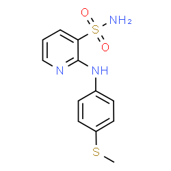 ChemSpider 2D Image | 2-{[4-(Methylsulfanyl)phenyl]amino}-3-pyridinesulfonamide | C12H13N3O2S2