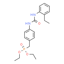 ChemSpider 2D Image | Diethyl (4-{[(2-ethylphenyl)carbamoyl]amino}benzyl)phosphonate | C20H27N2O4P