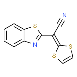ChemSpider 2D Image | 1,3-Benzothiazol-2-yl(1,3-dithiol-2-ylidene)acetonitrile | C12H6N2S3