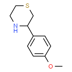 ChemSpider 2D Image | 3-(4-Methoxyphenyl)thiomorpholine | C11H15NOS