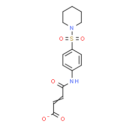 ChemSpider 2D Image | 4-Oxo-4-{[4-(1-piperidinylsulfonyl)phenyl]amino}-2-butenoate | C15H17N2O5S