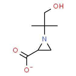 ChemSpider 2D Image | 1-(1-Hydroxy-2-methyl-2-propanyl)-2-aziridinecarboxylate | C7H12NO3