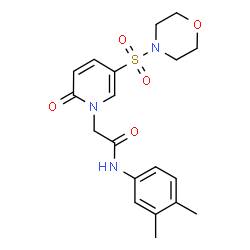 ChemSpider 2D Image | N-(3,4-Dimethylphenyl)-2-[5-(4-morpholinylsulfonyl)-2-oxo-1(2H)-pyridinyl]acetamide | C19H23N3O5S