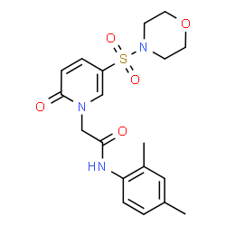ChemSpider 2D Image | N-(2,4-Dimethylphenyl)-2-[5-(4-morpholinylsulfonyl)-2-oxo-1(2H)-pyridinyl]acetamide | C19H23N3O5S